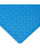 BalanceFrom Fitness 96 Sq Ft Interlocking Eva Foam Exercise Mat Tiles, Blue