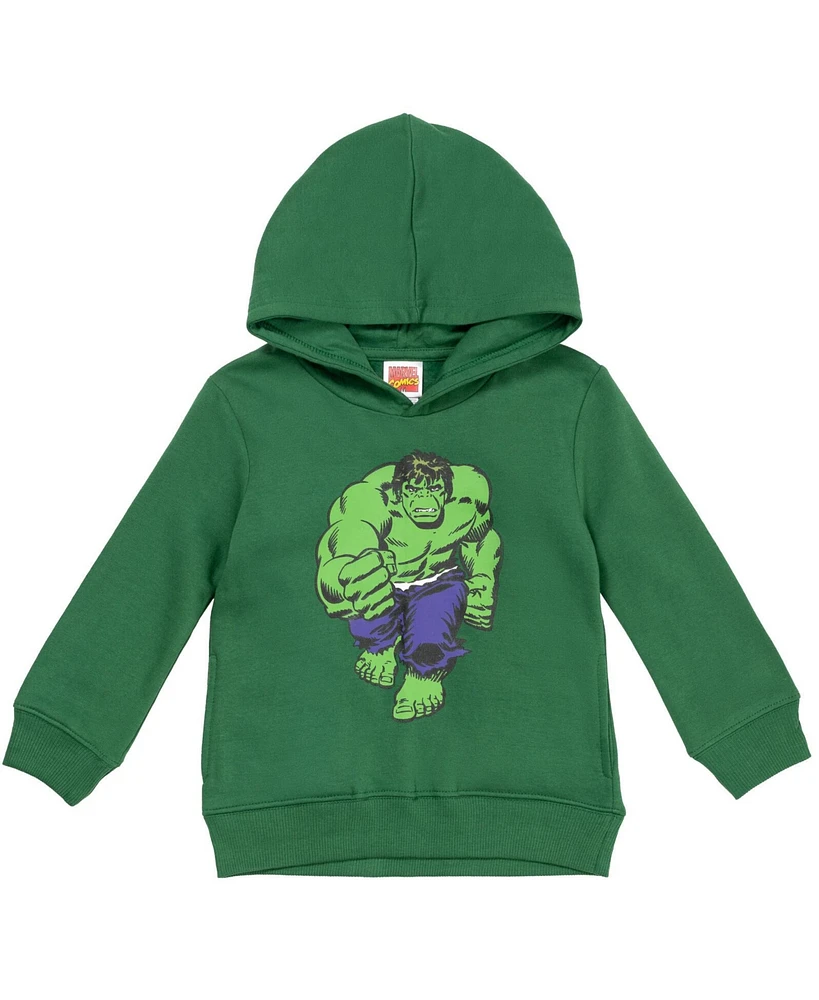 Marvel Toddler Boys Avengers Hulk Fleece Pullover Hoodie to