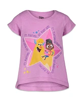 Sesame Street Toddler Girls Esme and Roy 2 Pack T-Shirts to