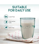 Amici Home Euro Milk Glass, 13 oz - Set of 6