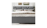 Slickblue Queen Size Upholstered Platform Bed for Stylish Comfort