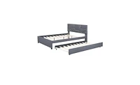 Slickblue Queen Size Upholstered Platform Bed for Stylish Comfort