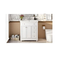 Slickblue 30-Inch Bathroom Vanity Cabinet with Sink Combo Set