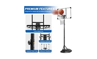 Slickblue Adjustable Portable Basketball Hoop for Versatile Play