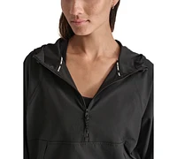 Dkny Sport Women's Ribbed Side & Front-Zip Hoodie