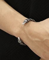 Rhona Sutton Silver Twisted Eagle Stainless Steel Bangle