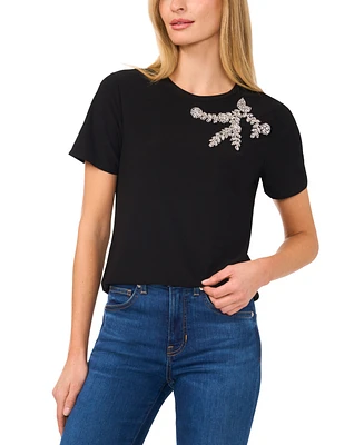 CeCe Women's Embellished Tee