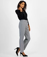 Kasper Women's Mini Houndstooth Straight-Leg Pants