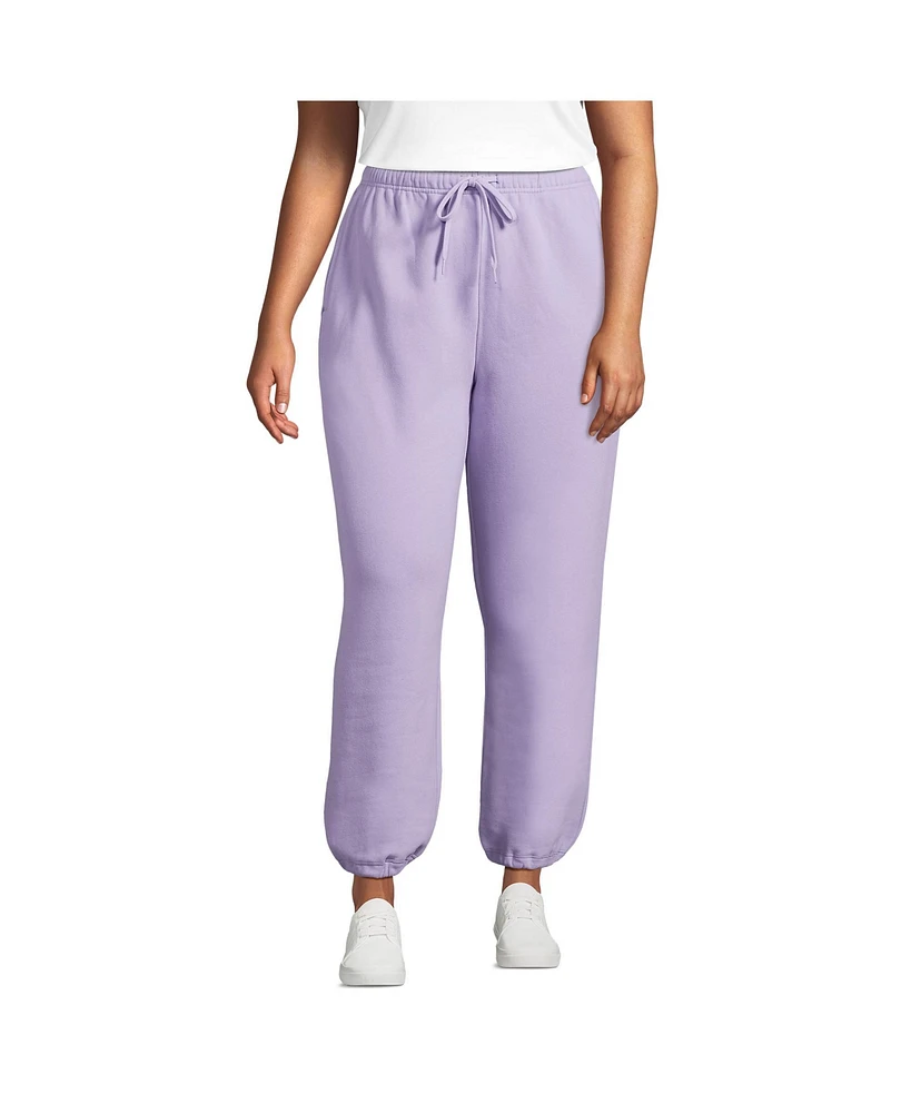 Lands' End Plus Serious Sweats High Rise Jogger Pants