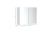 Slickblue Wall Mounted Bathroom Mirror with Shelf Space-Saving Design for Modern Bathrooms