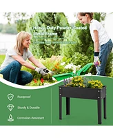 Sugift Metal Raised Garden Bed with Legs and Drainage Hole for Vegetable Flower