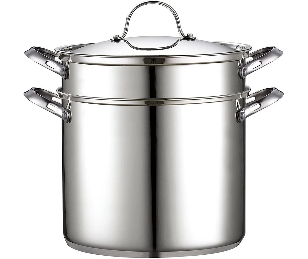 Cooks Standard Classic Stainless Steel 4-piece 12 quart pasta pot cooker steamer multipots