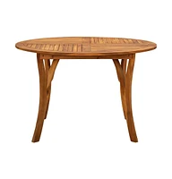 vidaXL Patio Table 47.2" Solid Acacia Wood