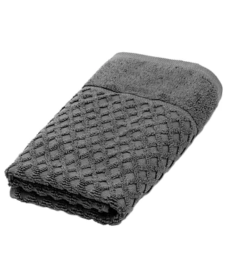 Linery & Co Co. Cotton Diamond Textured Hand Towel, 26" x 16"