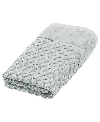 Linery & Co. Quick-Drying Cotton Diamond Waffle Textured Hand Towel, 26" x 16"