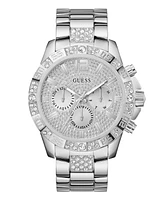 Guess Men's Multi-function Silver Tone Stainless Steel Watch 48mm