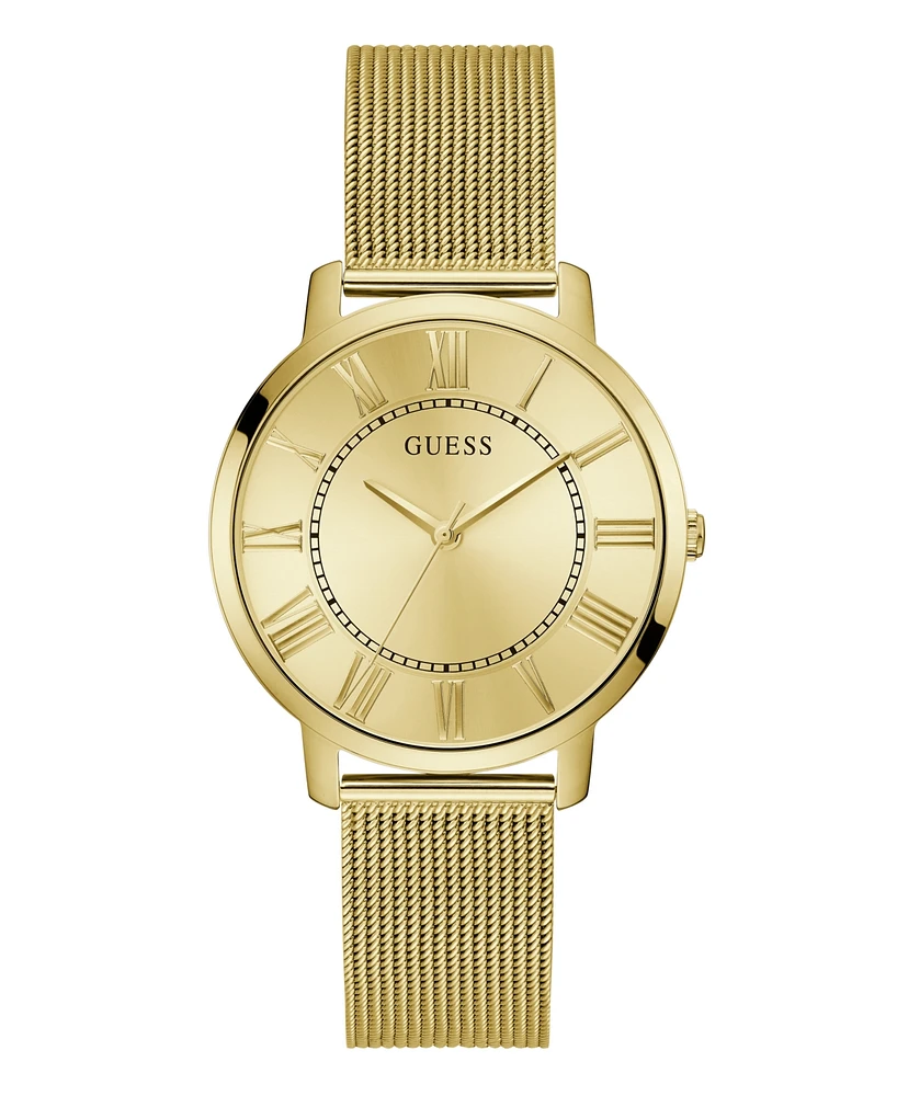 Guess Men's Analog Gold Tone Mesh Watch 40mm