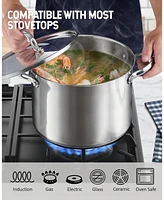 Cooks Standard -Quart Classic Stainless Steel Stockpot with Lid