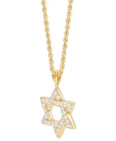 Grown With Love Men's Lab Grown Diamond Star of David 22" Pendant Necklace (1 ct. t.w.) in 10k Gold