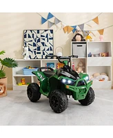 Costway 12V Battery Powered Kids Ride On Atv Electric 4-Wheeler Quad Car with MP3 & Ligh