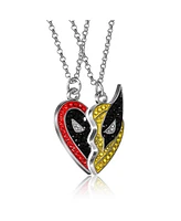 Marvel Deadpool & Wolverine Bff Crsytal Pendant Necklace Set Of 2