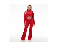 Juicy Couture Women's Velour Flare Pant with Slit