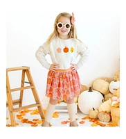 Sweet Wink Little and Big Girls Pumpkin Daisy Tutu Skirt