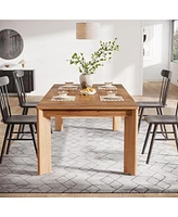 Tribesigns Modern Dining Table for 4 to 6 People, 62-Inch Rectangular Farmhouse Kitchen Table, Wood Dinner Table for Dining Room, Kitchen, Living Room