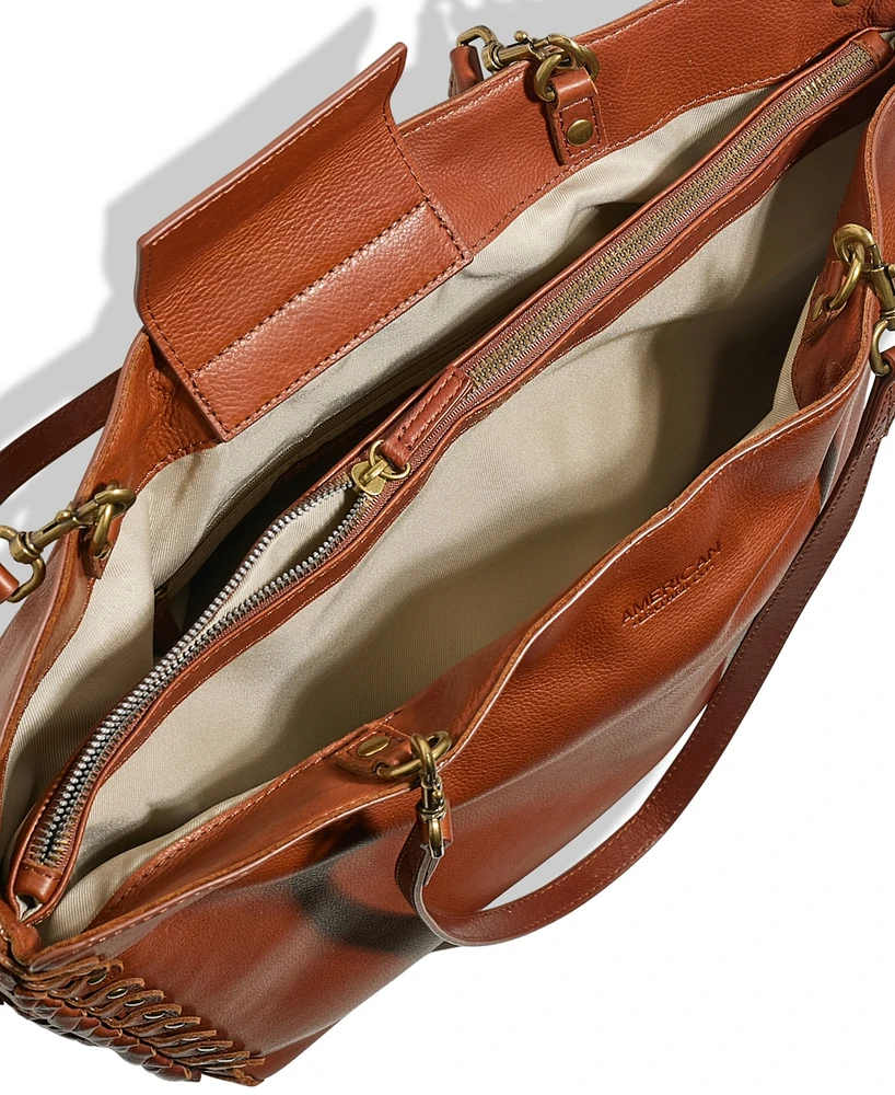 American Leather Co. Lenox Triple Compartment Tote