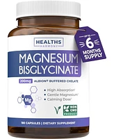 Healths Harmony Magnesium Bisglycinate Capsules, High Absorption, Gentle, Calm