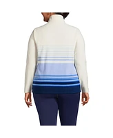 Lands' End Plus Anyweather Fleece Quarter Zip Pullover