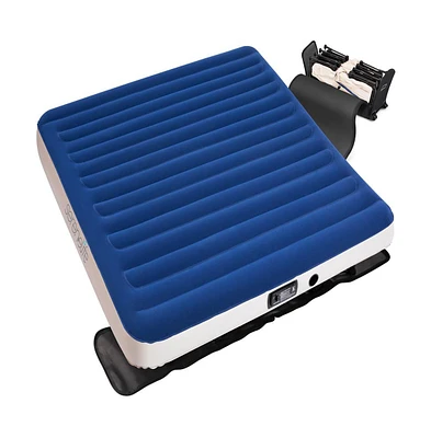 SereneLife Premium Raised Airbed With Steel Frame and Built-In Power Pump (King)