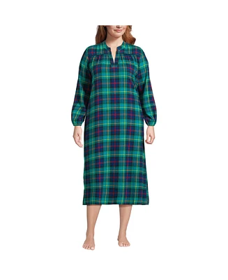 Lands' End Plus Long Sleeve Flannel Nightgown