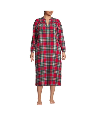 Lands' End Plus Long Sleeve Flannel Nightgown