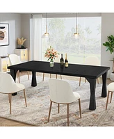 Tribesigns Modern Dining Table for 6-8 People, 70.87" Large Rectangle Kitchen Table with Sturdy Legs, Dinner Table Kitchen & Dining Room Furniture, Bl