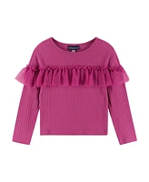 Andy & Evan Toddler Girls Toddler/Child Rib Knit Long Sleeve Top