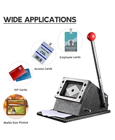 2-1/8" x 3-3/8" Die Cutter Manual Id Card Scrapbooking Paper Trimmer Heavy Duty Punch