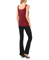 Vince Camuto Women's Sequin V-Neck Sleeveless Top
