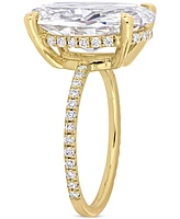 Moissanite Large Oval Engagement Ring (8 ct. t.w.) 10k Gold