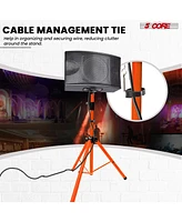 5 Core Speaker Stand Tripod Heavy Duty Adjustable Up to 72 Inch Dj Studio Monitor Stands Pole Mount - Orange