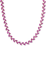 Lab-Created Pink Sapphire Marquise Vine 17" Collar Necklace (29 ct. t.w.)