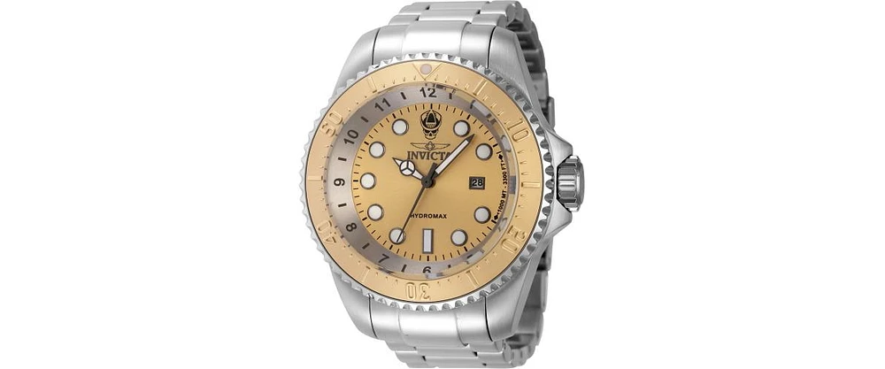 Invicta Men's 44746 Hydromax Quartz 3 Hand Gold Dial Watch