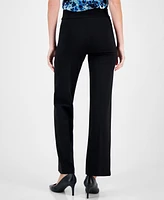 Anne Klein Petite High-Rise Pull-On Knit Trousers