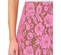 CeCe Women's Lace A-Line Mini Skirt