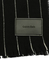 Calvin Klein Men's Pin Striped Yarn-Dyed Scarf