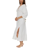 Trina Turk Women's Serene Cotton Gauze Back-Cutout Cover-Up Dress