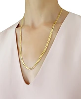 24" Open Curb Link Chain Necklace (4-5/8mm) in Solid 14k Gold