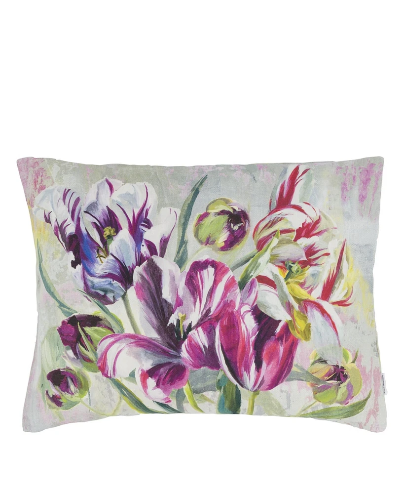 Designers Guild Tulipa Stellata Fuchsia Linen Decorative Pillow