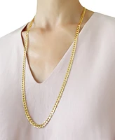 30" Open Curb Link Chain Necklace (5-3/4mm) in Solid 14k Gold