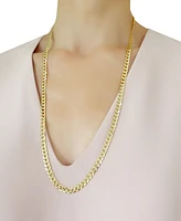 28" Open Curb Link Chain Necklace (5-3/4mm) in Solid 14k Gold